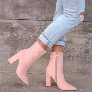 Pink booties